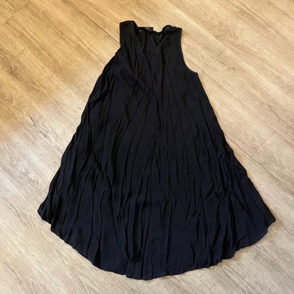 Ocean Breeze Black Cover Up Dress Free Size Semi Sheer - Picture 8 of 11